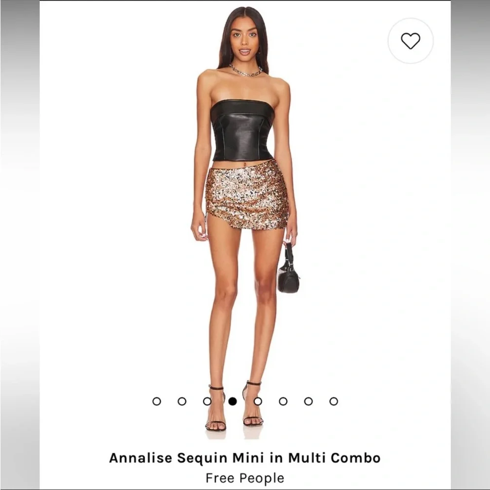 NWT Free People Annalise Sequin Mini Skirt / Multi Combo